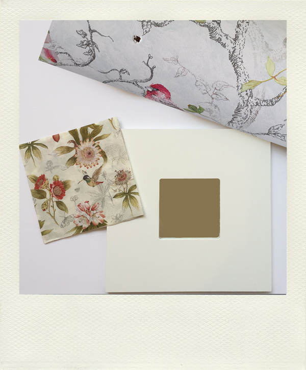 Ikea Malma frame with paper napkin and wallpaper for decoupage, ikea hacks
