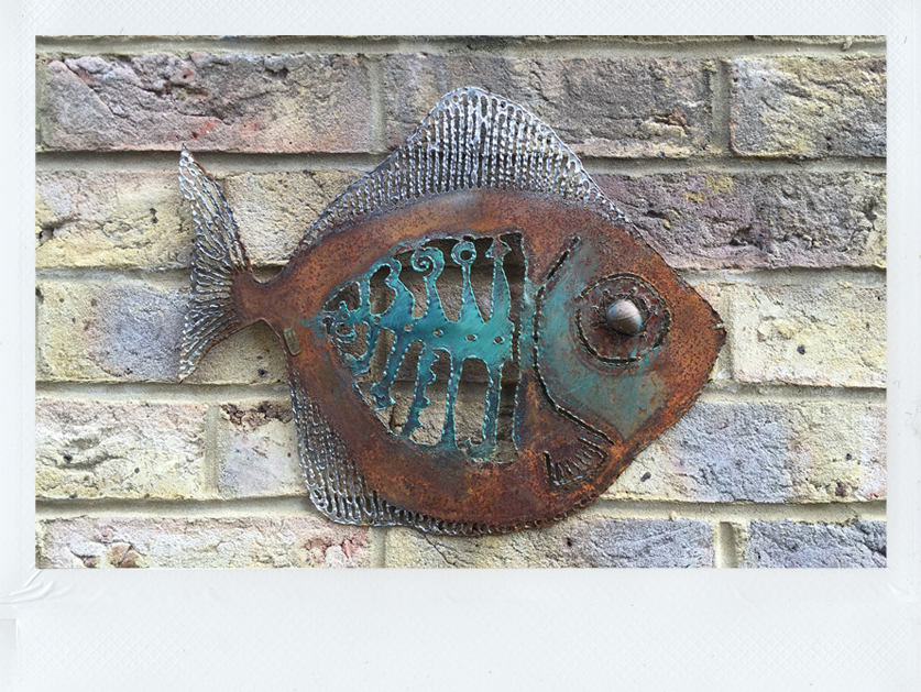 metal fish, wall decoration