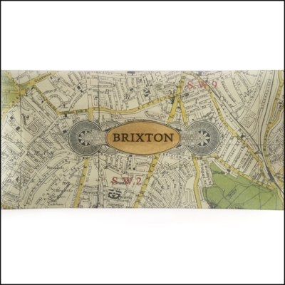 map of brixton decoupage glass dish h