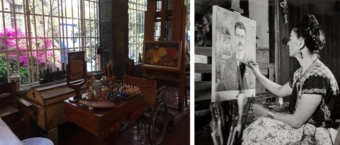 frida kalho in her studio