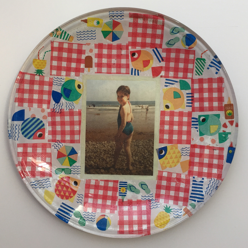 hen party glass plate decoupage Laura