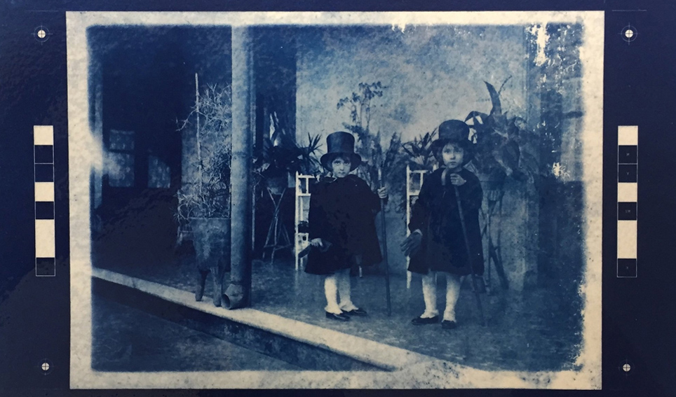 cyanotype print from photographic image by Gabriela Szulman