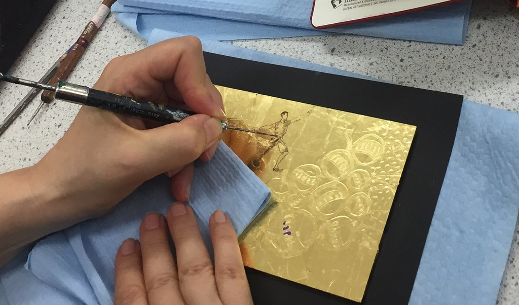 My Summer of learning part II: Verre Églomisé and Oil Gilding