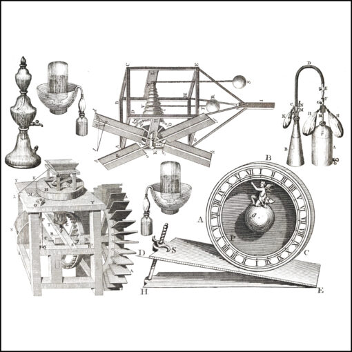 collage kit machinery illustrations 18th century encyclopaedia