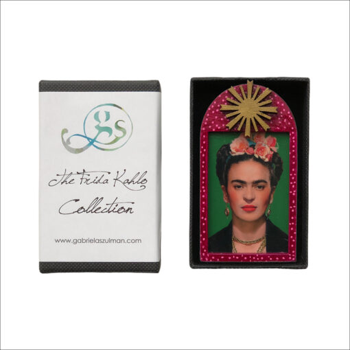 Frida Kahlo handmade art brooch