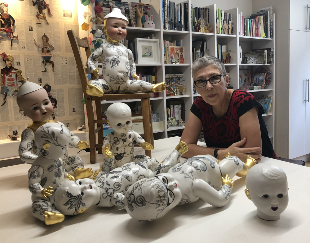 upcycled vintage dolls by Gabriela Szulman
