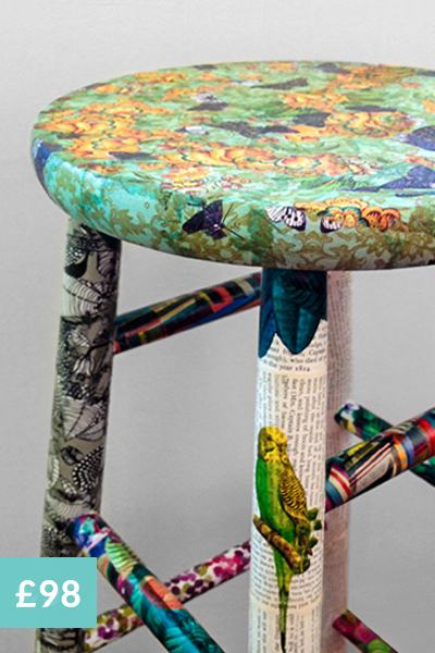 learn to upcycle furniture with decoupage