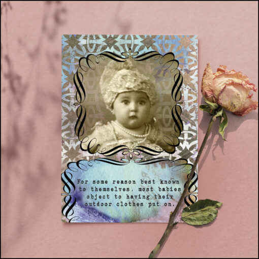 baby wisdom greeting card for new baby, adoption, birth