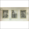 oblong glass decoupage plate with collage of three vintage sepia postcards of couples, man and woman. postage seals, handwritten script