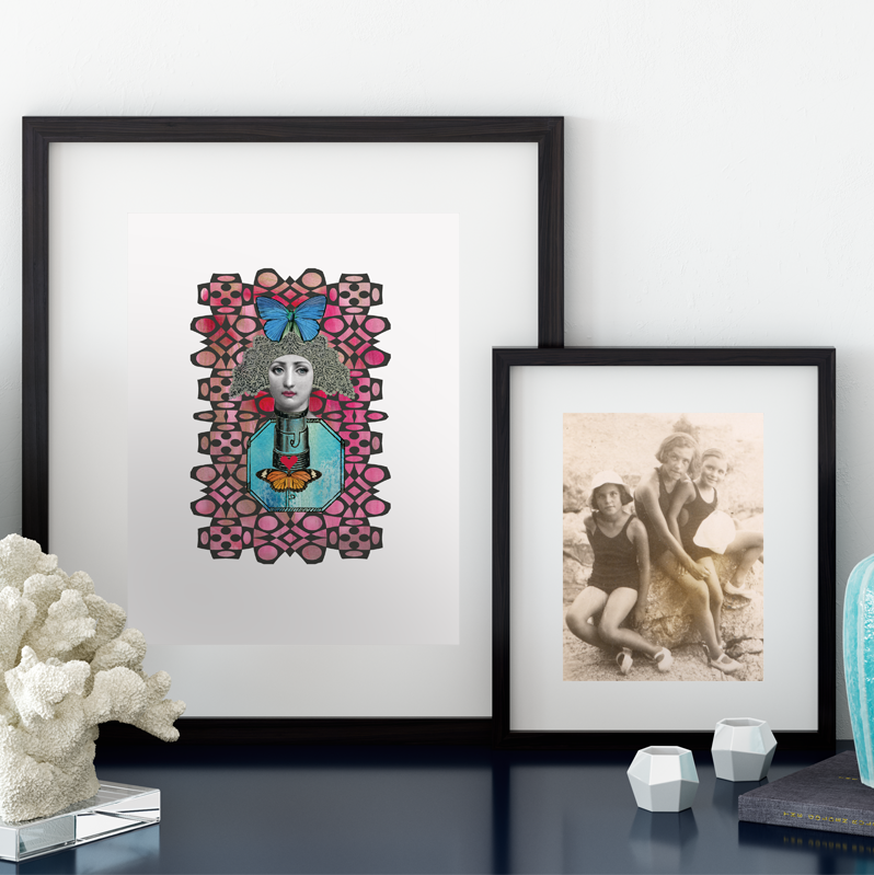 giclee print butterfly lady